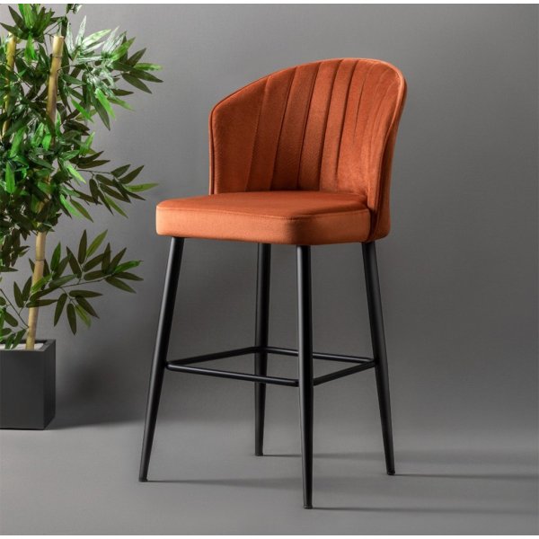 Rubi barstolset - Tegelröd/svart Rubi barstolset - Tegelröd/svart