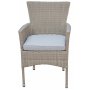 Matgrupp med 2 stolar och matbord 80 cm beige/rotting - Merca/Tor