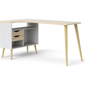 Oslo bureau 145 x 81 cm - Wit/eiken