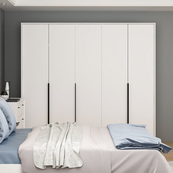 Armoire Lara 229 x 60 x 210 cm - Blanc