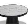 Zero lampbord runt 50 cm - Svart / Vit marmor