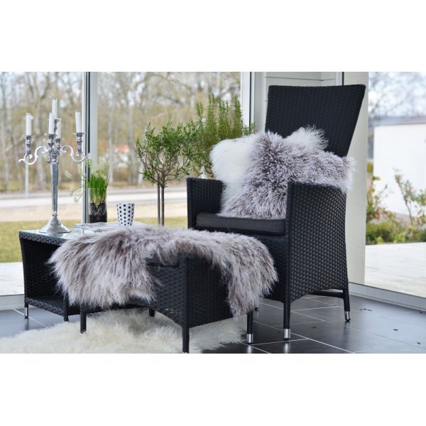 Shansi lammskinn Grå/vit Shansi lammskinn Grå/vit