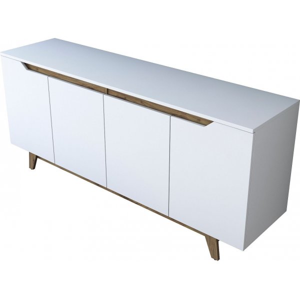 Grande dressoir - Wit/walnoot