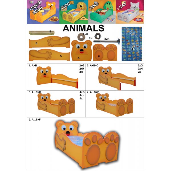 Dino barnsäng - Valfri storlek! Dino barnsäng - Valfri storlek!