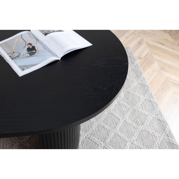 Eettafel 200x90 cm zwart gebeitst - Bianca Eettafel 200x90 cm zwart gebeitst - Bianca