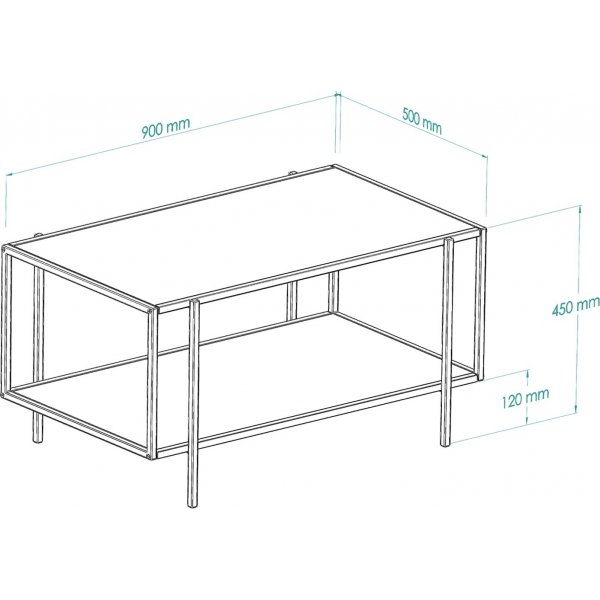 Espa soffbord Svart - 90 x 50 cm Espa soffbord Svart - 90 x 50 cm