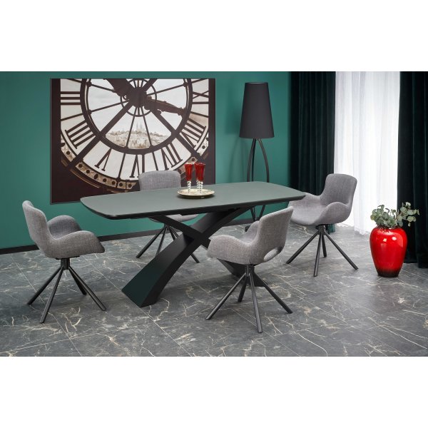 Table à manger extensible Simona 90x160-220 cm - Gris Table à manger extensible Simona 90x160-220 cm - Gris