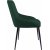 Chaise Tho - Velours vert + Pieds de meubles