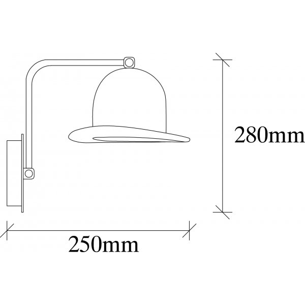 Forte wandlamp MR-324 - Zwart