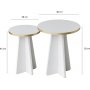 Mushroom duo bijzettafel 30/40 cm - Saffier eiken