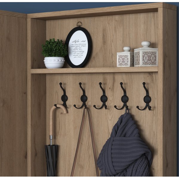 Mendy hallmbel 120 cm - Valnt/vit