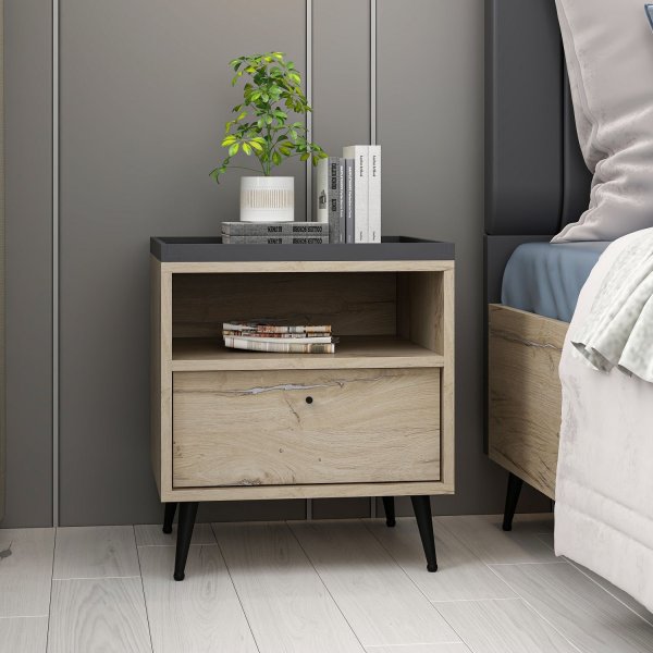 Lara nachtkastje - Walnoot