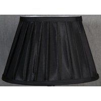 Siden oval lampskärm 25 cm - Svart Siden oval lampskärm 25 cm - Svart