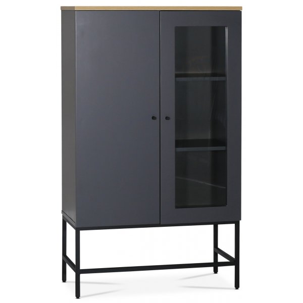 Edge skåp i Ek / Grå högtryckslaminat (HPL) + Möbeltassar Edge skåp i Ek / Grå högtryckslaminat (HPL) + Möbeltassar