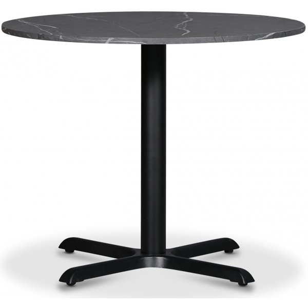 Solano runt matbord 90 cm - Gr marmor (foliering)