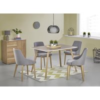 Birthe matbord 120 cm - Vit/ek Birthe matbord 120 cm - Vit/ek