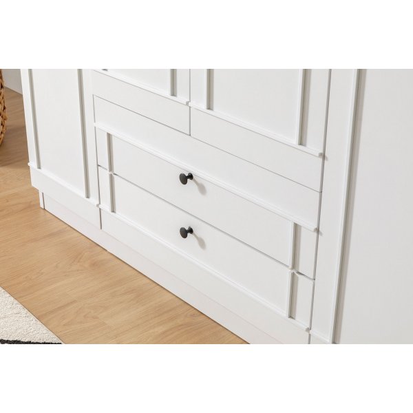 Armoire Lia 140 x 52 x 210 cm - Blanc Armoire Lia 140 x 52 x 210 cm - Blanc