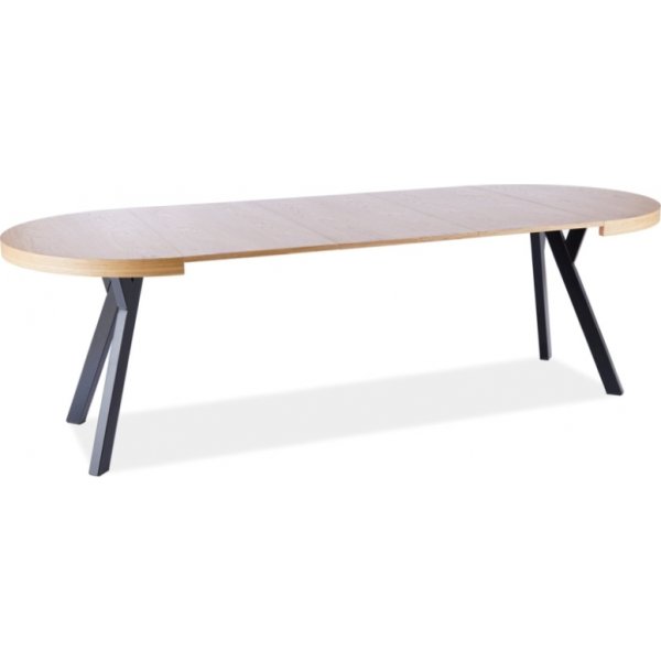 Table  manger Domingo 100-250 cm - Chne/noir