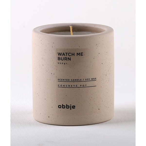 Bougie parfumée Watch Me Burn haute - Beige Bougie parfumée Watch Me Burn haute - Beige