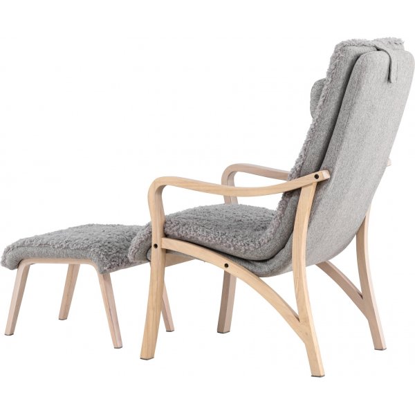 Fårö loungestol - Ljusgrå/Whitewash Fårö loungestol - Ljusgrå/Whitewash