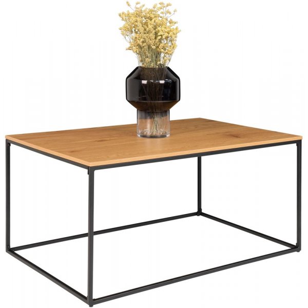 Vita Soffbord 60 x 90 cm - Svart/ek imitation