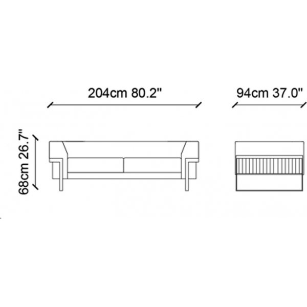 Magenta 2-sits soffa - Rd