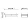 Magenta 2-sits soffa - Rd