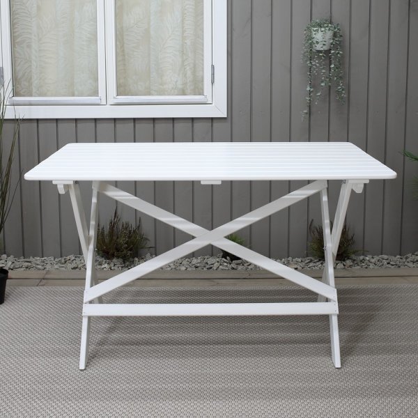 Hav�ng matbord 125 cm - Vit