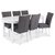 Sandhamn Matgrupp; Ovalt bord med 6 st Crocket stolar i Grtt tyg + Flckborttagare fr mbler