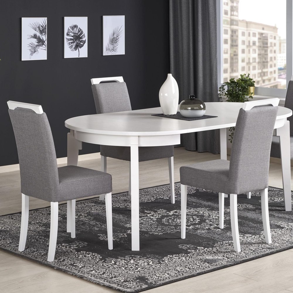 Daly runt matbord 100 200 cm Vitbetsad fanèr 4690 kr Jasmine 200 Matbord Kungsmöbler
