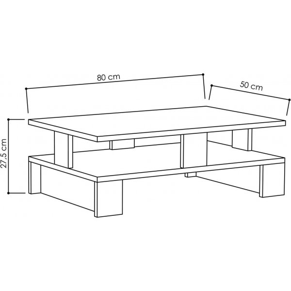 Table basse Mansu 80 x 50 cm - Chêne Table basse Mansu 80 x 50 cm - Chêne
