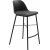 Tabouret de bar Drake noir avec coussin d\\\'assise SH68 cm