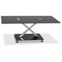 Safiren soffbord 120 x 65 cm - Krom/Svart glas