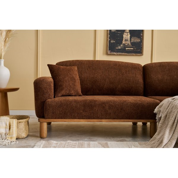 Reims divansoffa hger - Brun