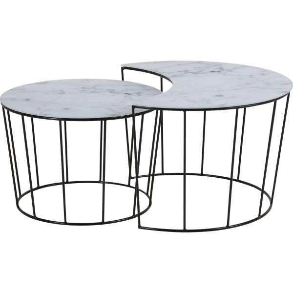 Table basse Sunmoon Ø58/76 cm - Blanc Table basse Sunmoon Ø58/76 cm - Blanc