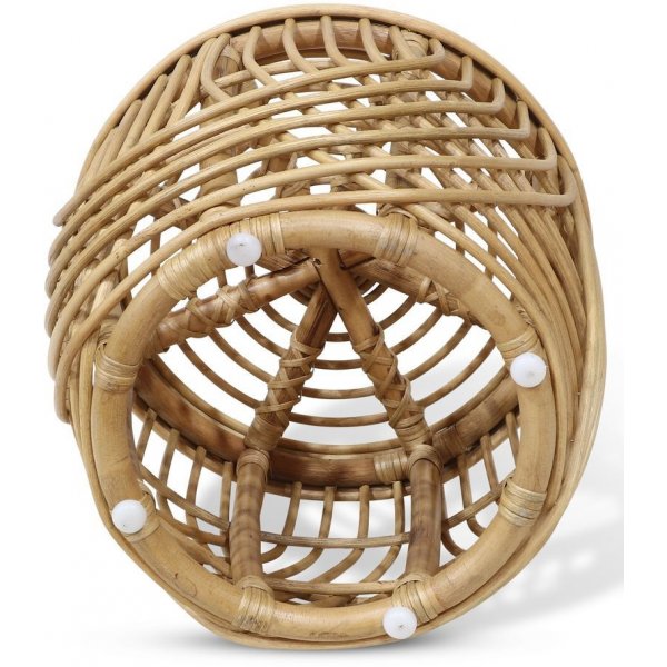 Ensemble table basse Heden Ø60/40 cm - Rotin/naturel + Pieds de meubles Ensemble table basse Heden Ø60/40 cm - Rotin/naturel + Pieds de meubles