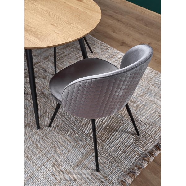 Table à manger Rocky 120-160 cm - Chêne/noir Table à manger Rocky 120-160 cm - Chêne/noir