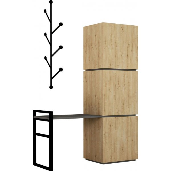 Meuble à chaussures Mello - Chêne/anthracite Meuble à chaussures Mello - Chêne/anthracite