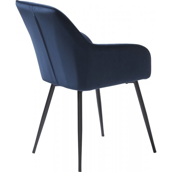 Fauteuil Boston en velours bleu Fauteuil Boston en velours bleu