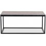 Soffbord 110x60 cm - Donau Granit / Svart metall