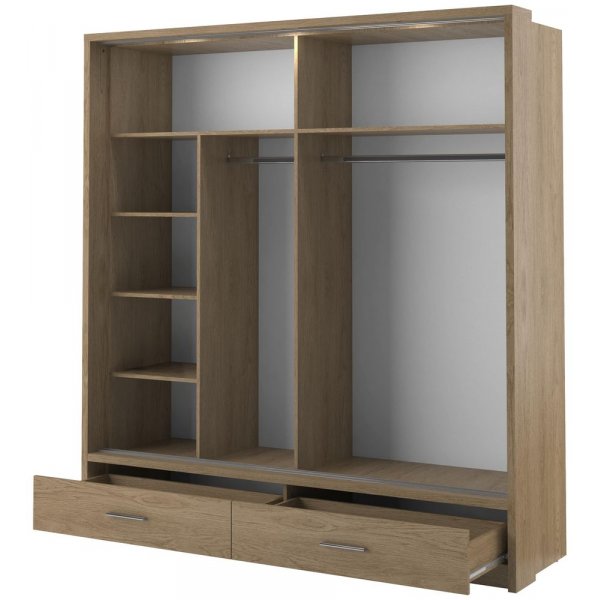 Mervyn garderob B200 cm - Shetland ek