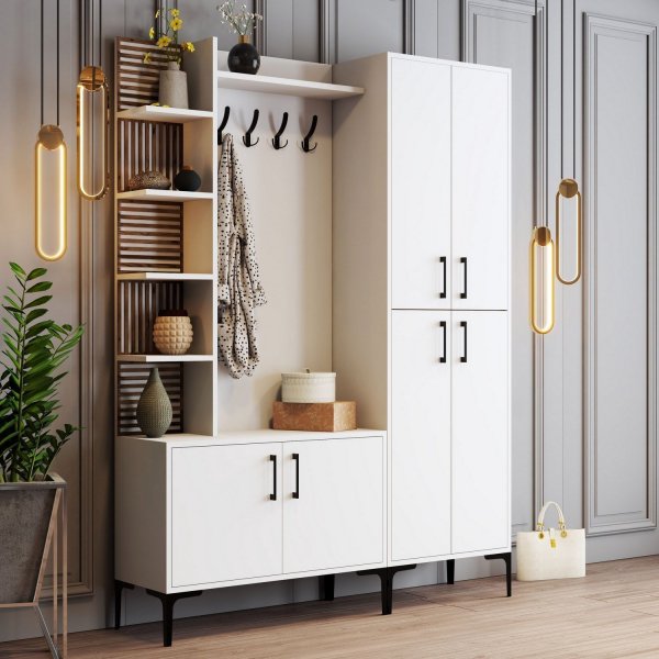 Meuble d'entre Viyana 150 cm - Blanc