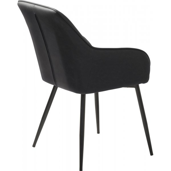 Boston Karmstol i svart PU Boston Karmstol i svart PU