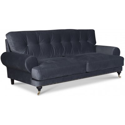 Andrew Deco 3-sits soffa - Gr sammet
