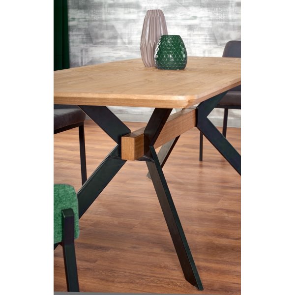 Table  manger Bermuda 160-220 cm - Chne/noir
