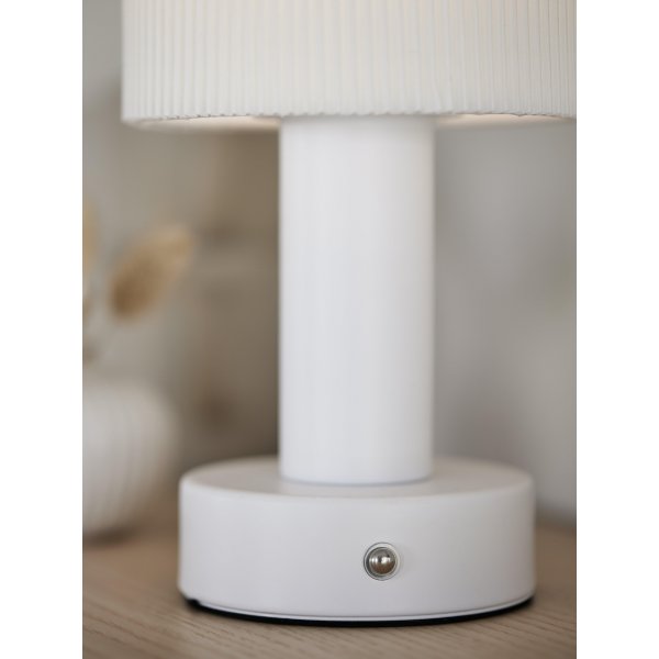 Tiara oplaadbare tafellamp - Wit - 24 cm Tiara oplaadbare tafellamp - Wit - 24 cm