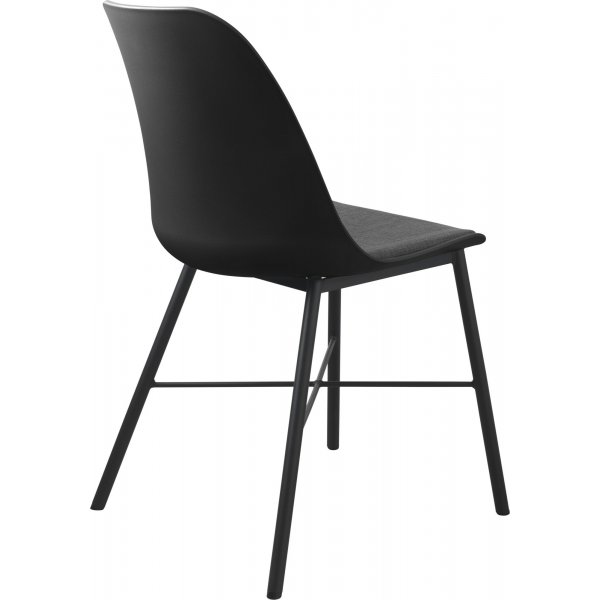 Chaise noire Oman avec coussin d'assise Chaise noire Oman avec coussin d'assise