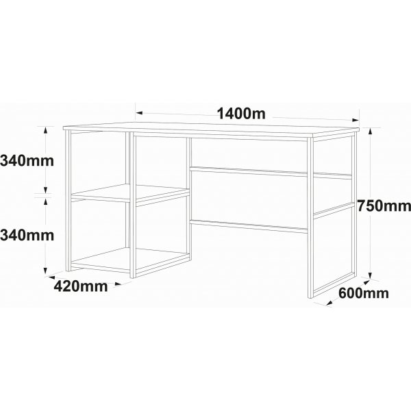 Voyage skrivbord 140x60 cm - Furu Voyage skrivbord 140x60 cm - Furu