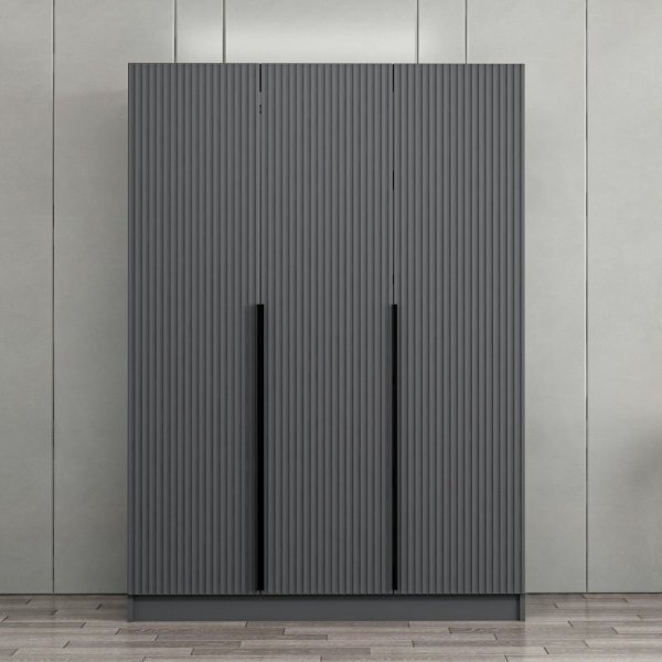 Cikani kledingkast 135x52x210 cm - Antraciet Cikani kledingkast 135x52x210 cm - Antraciet