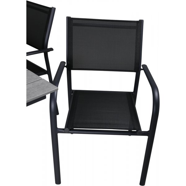 Levels utematgrupp med 8 st Santorini stolar - Svart/Grå Levels utematgrupp med 8 st Santorini stolar - Svart/Grå